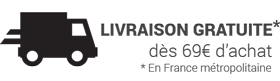 Livraison gratuite à partir de 69€ d'achat