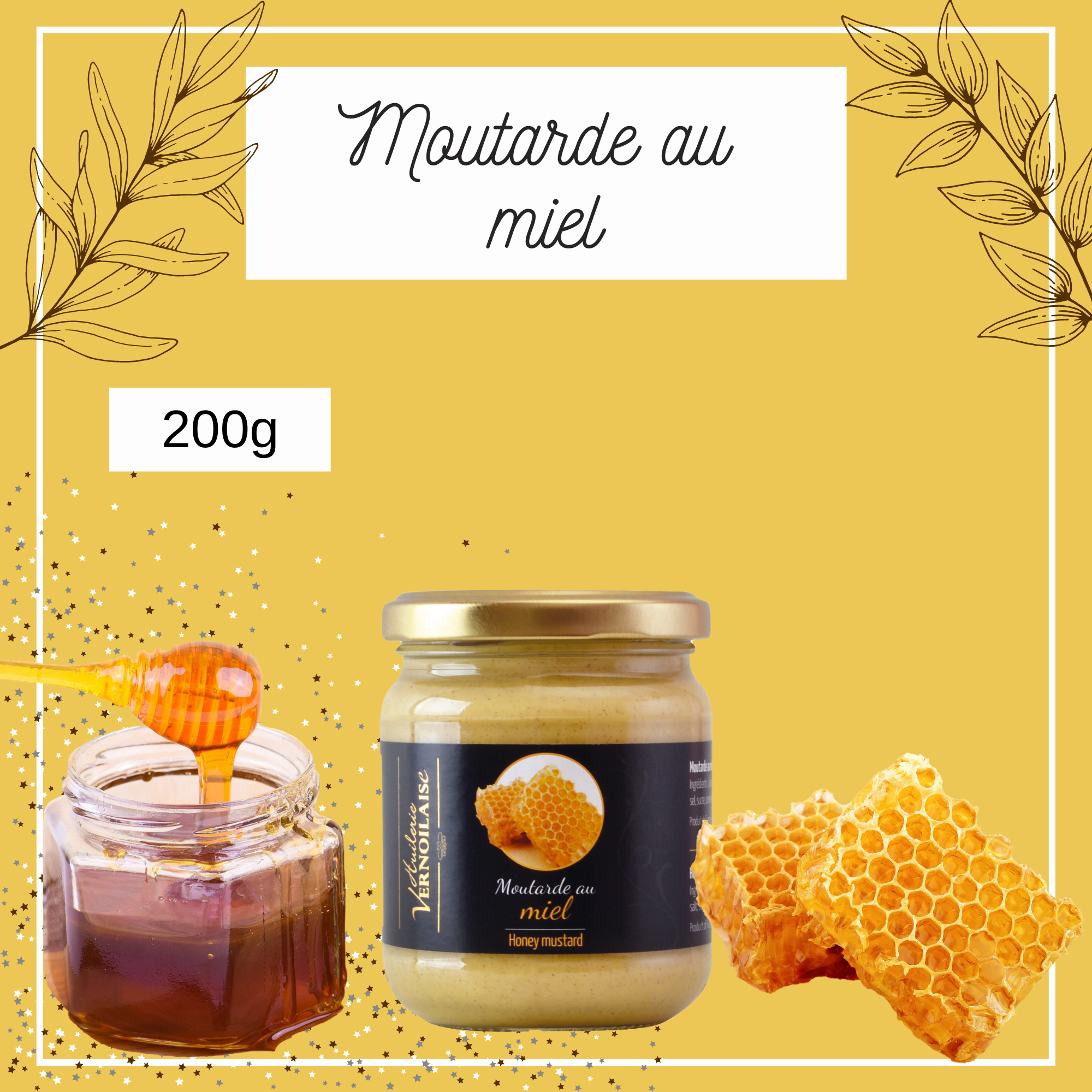 Moutarde préparée au miel, 325 ml
